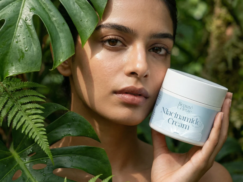 beaute celeste niacnimade face cream lifestyle image